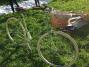 Cos oval natur cu husa - galbena cu buline CB105-cos petru bicicleta cu husa