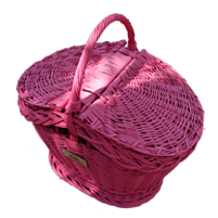 Cos picnic roz cu capac aplecat - CP67